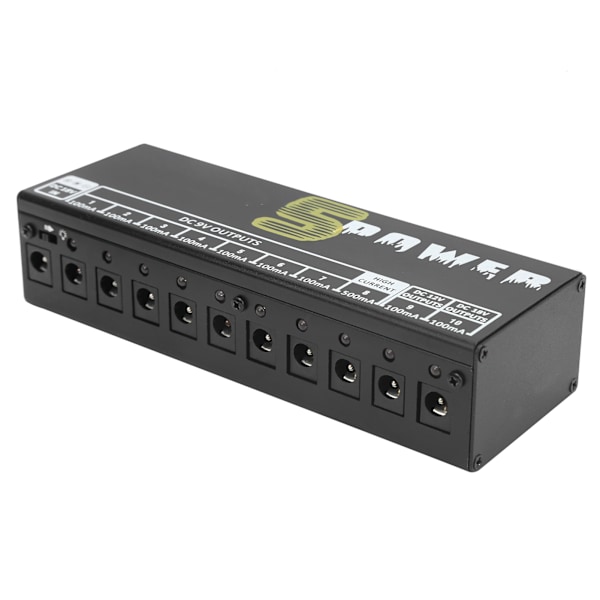 Pedal Power Supply Effektbräda Elgitarr Kortslutning/Överströmsskydd 100‑240VUK-kontakt