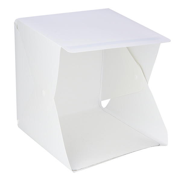Mini hopfällbar ljusrum LED fotostudio belysning tältlåda med 6 bakgrunder