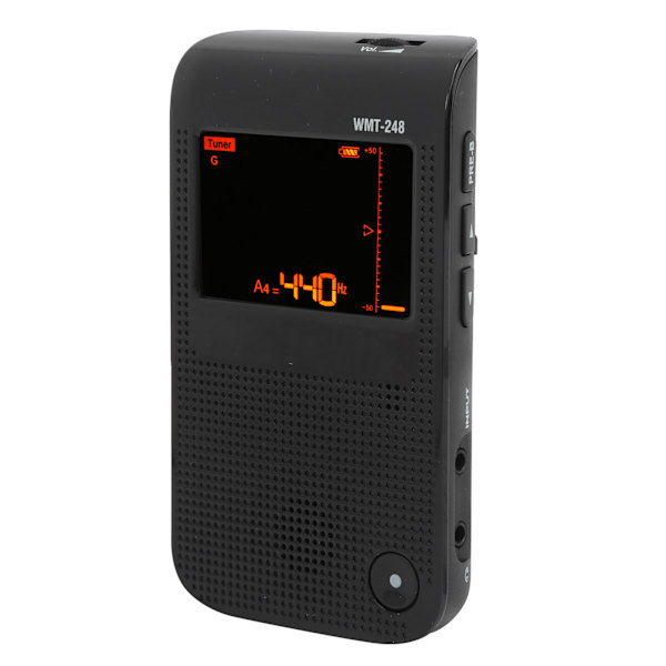 Elektrisk metronom tuner, uppladdningsbar, exakt, universell för gitarr, piano, fiol WMT‑248Black