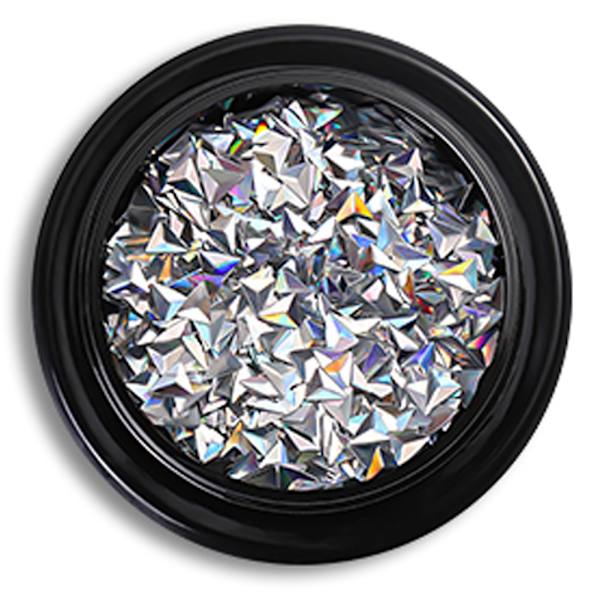 1 æske neglekunst dekoration glitter pentagram uregelmæssige pailletter manicure dekoration (6#sølv)