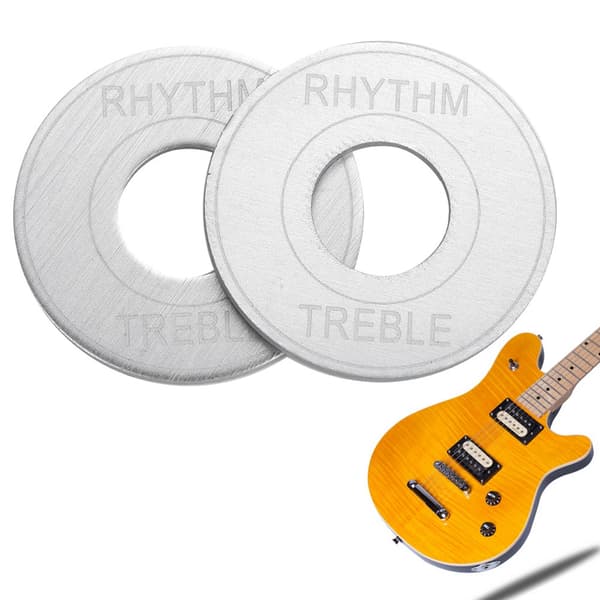 Luftfartsaluminium Elektrisk Guitar Toggle Marker Switch Washer Plade til LP Guitar (Sølv)
