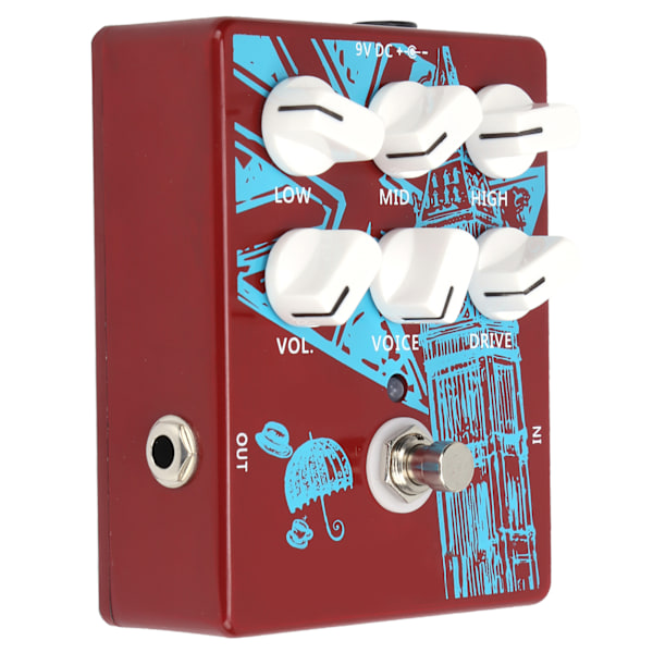 Gitarrdistorsionseffektpedal Flera lägen Bärbar Instrumenttillbehör CP‑58