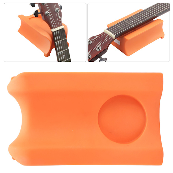 Gitarrhalsstöd Bärbar Fäste Skyddsdyna Elastiskt Material Instrumentvård VerktygOrange