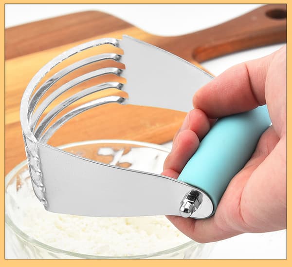 Kutter for konditorfettblander, rustfritt ståldeigmoser for smør, kjeks, baking, elting, deig, flakierte og luftigere paibunner