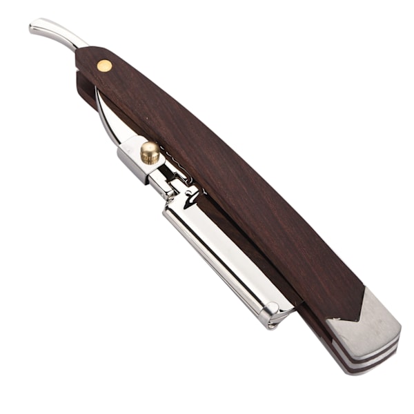 Retro træhåndtag 10 stk. bladhoved barberkniv sammenklappelig barbermaskine til mænds ansigtsrensning plejeværktøj