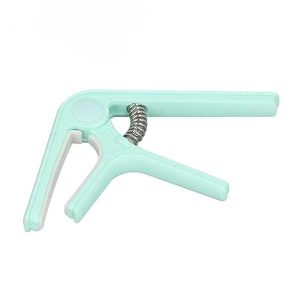 Guitar Capo - Robust ABS-fjeder - Jævnt tryk - Nem betjening - Capo til akustisk guitar, ukulele, bas, banjo, mandolin - Lysegrøn