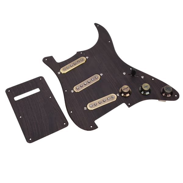 Förladdad SSS Humbucker Pickguard Pickups Set med Back Plate för Elgitarrdelar