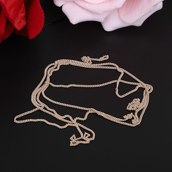 Neglekunstdekorasjon Flat Shape Chain Metal Hollow Punk DIY Manikyrkjede (Kaffe)