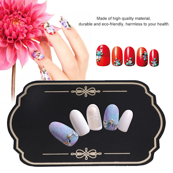 Nagellack Gel Färg Displaykort Akryl Gel Tips Manikyr Salong Tillbehör 6#Svart