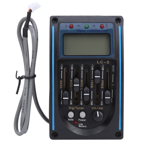 5-bånds gitarpickup LCD-equalizer tuning justerbar musikkinstrumenttilbehør