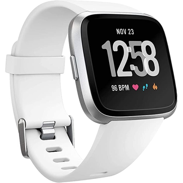 Det smarta watch är kompatibelt med Fitbit versa Smartwatch, versa 2 och versa Lite se klockor för kvinnor och män（White-L）