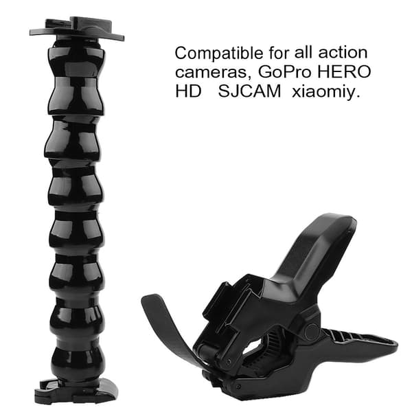 Flexibelt käftfäste med justerbar nacke för GroPo HD-kamera