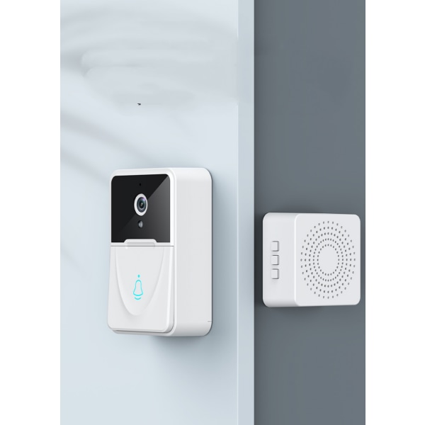 Intercom dörrklocka Access Control System, Intelligent trådlös röst inomhus/utomhus dörrklocka, batteridriven låg strömförbrukning
