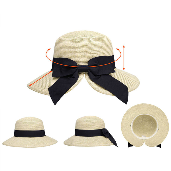 Solhatter for kvinner UPF 50+ Kvinners lette sammenleggbare/pakkelige strand solhatt