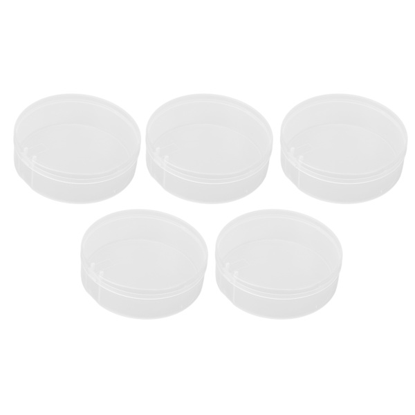 Pulverpuf Opbevaringsboks Transparent Multifunktionel Bærbar Makeup Puf Etui til Perler Øreringe 5stk