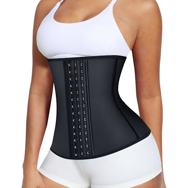 Taljetræner til kvinder Latex Talje Cincher Korset S black
