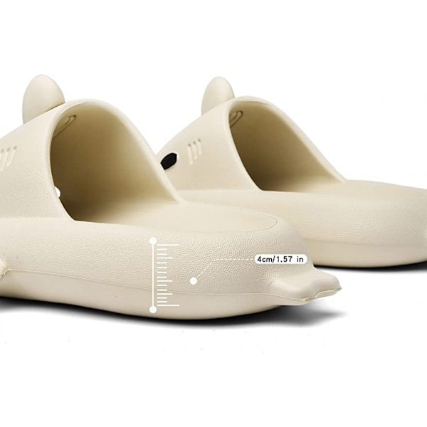 AVEKI Unisex Hai-Sandaalit Liukumattomat Uutuus Avoin Varvas Sandaalit Muodikkaat Söpöt Ranta-Sandaalit Sisä- Ja Ulkokäyttöön, Beige, Koko: 44/45