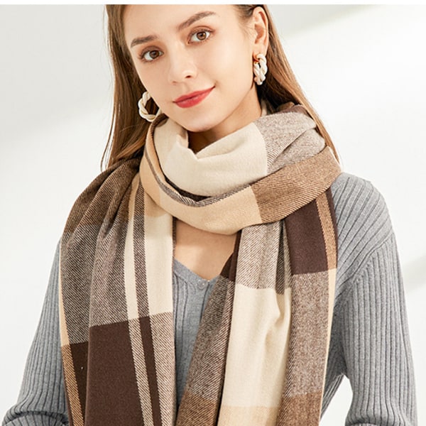 Talvinen Huivi Naisille Shawl Käsintuntuisella Kätevällä Suurikokoinen Huivi