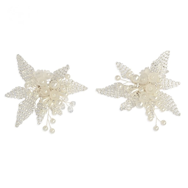 1 par avtagbara spännen bröllopsskor höga klackar strass pärla skoklämma, DIY blomsterskor dekoration bröllopsfest skor tillbehör