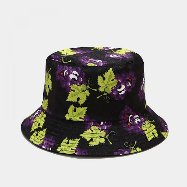 Søt bøttehatt strandfiskerhatter for kvinner, reversibel dobbeltsidig bruk unisex (HATH013)