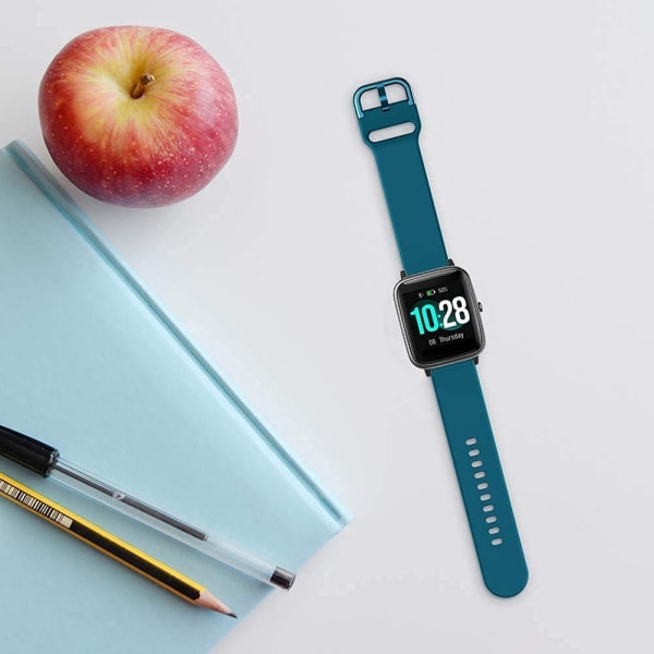 För band som är kompatibla med 19 mm ID205L Veryfitpro Smart Watch, snabbfrigörande mjuk silikon, blekfritt printed blommigt ersättningsband för ID205L