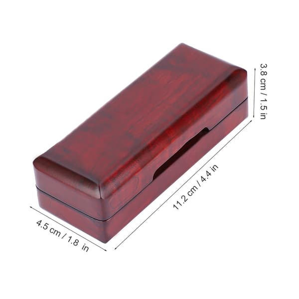 Magnet Solid Wood Alto Sax Saxofon Mundstykke Etui Boks Tilbehør (Rød)