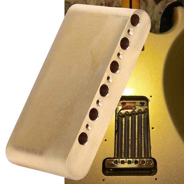 Tremoloblock i mässing, enkelrocksystem, 74 mm, lämplig för Fender/SQ/CV-gitarrstall