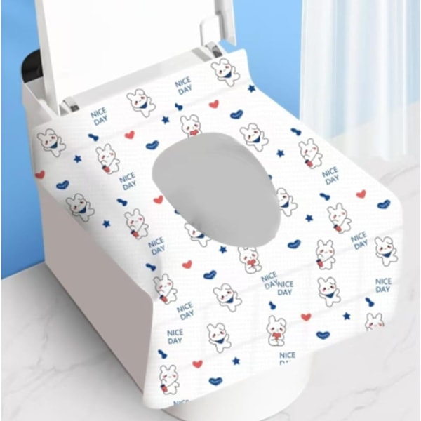 100 stk. engangs toiletbrætbetræk - Ekstra stort vandtæt toiletpapir, hygiejnisk beskyttelse til voksne og børn, ideel til 100pcs
