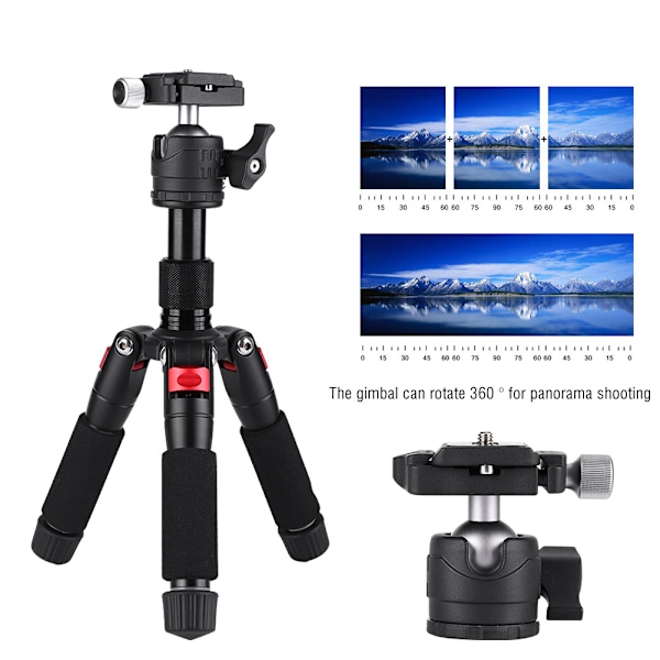 K521 Mini Bärbar Skrivbord Utbyggbar Stativ för DSLR Spegelreflexkamera Röd