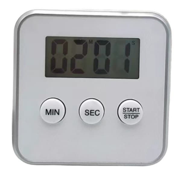 LED Elektronisk Timer, Kök Timer, Multifunktionell Elektronisk Påminnelse Timer för Studenter och Barn. (Vit)
