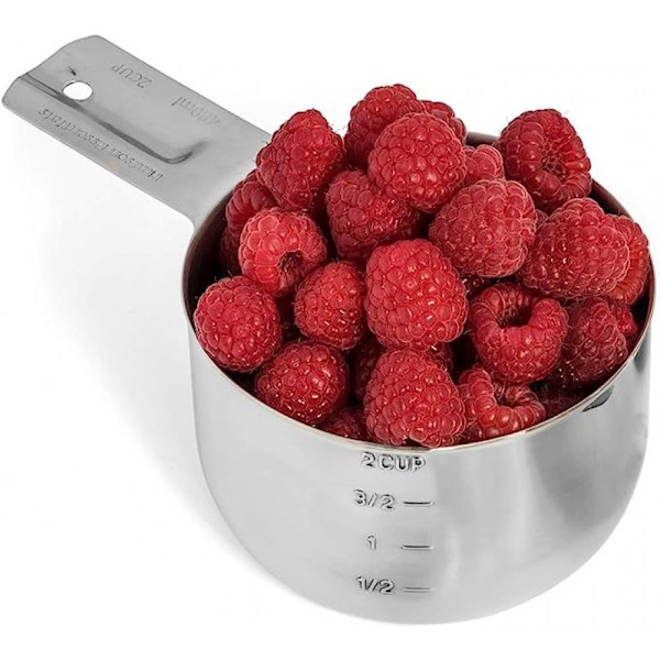 304 Rostfritt Stål Stor Mängd Kopp, Kök Mätkopp, Rostfritt Stål Mätkopp Set (1 Styck, 2 Koppar)