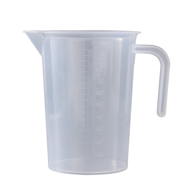 Husholdningsmålebægre, gennemsigtige plastikmålebægre, køkkenredskaber til madlavning og bagning (1000 ml)