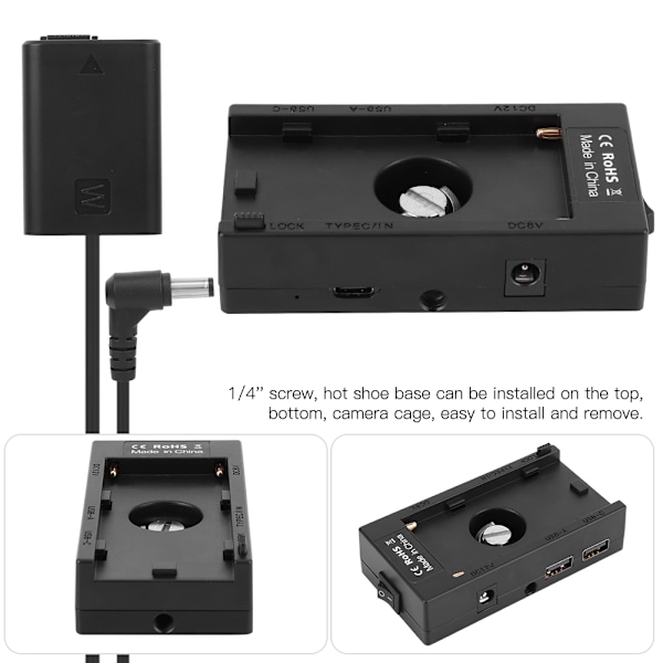 F01AF970 Batteriadapter till FW50 Full Decode Dummy Batteri Set för Sony A7 A7II A7R A7S