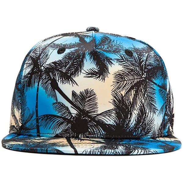AVEKI Klassisk Snapback Hat Hip Hop Flat Bill Visor Cap - Unisex Voksen Justerbare Baseball Caps