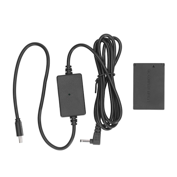 LP E12 Dummy Batteri Digitalkamera DR E12 DC Koppling Dummy Batteri med Typ C Strömadapter för M50 M200 M50 Mark Ii M100 M10 M M2