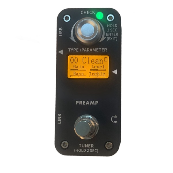Förförstärkare Effektpedal Ostämd Ljud Överbelastning Distorsion Metall Ton Elgitarr Effektor