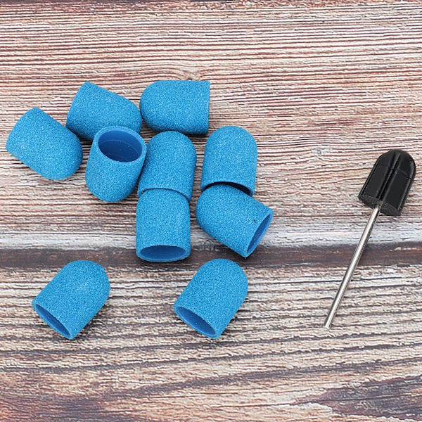 Nagelkonst Manikyr Slip Cap Nagelfilning Slip Huvud Slip Band Tillbehör (Blå)