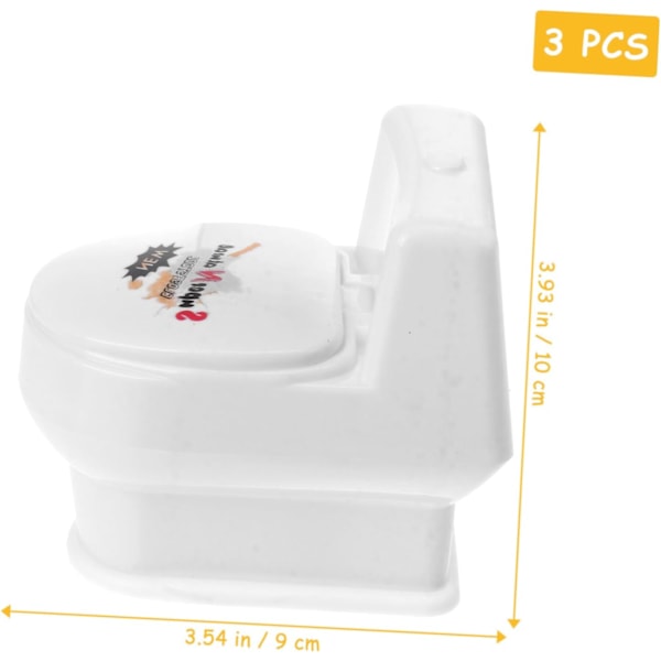 3 kpl Mini-WC-lelu Suihkulelu Vesi Lelut Mini-WC Kidcraft Leikkisarja Nukkitalo Koristeet Uutuus Mini-WC Harjoittelu