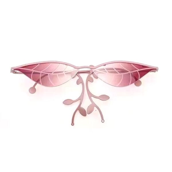 Leaf Solglasögon Personlighet Dekorativa solglasögon för kvinnor