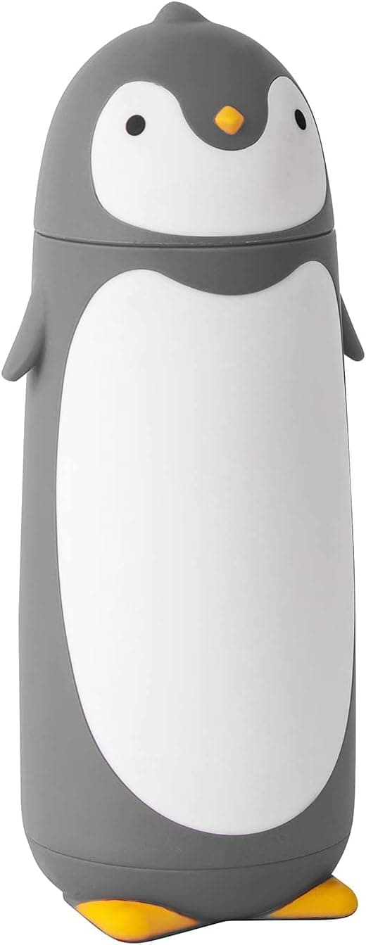 Penguin rostfritt stål vakuum termos resetermosmugg tevattenflaska kaffetermos (grå)