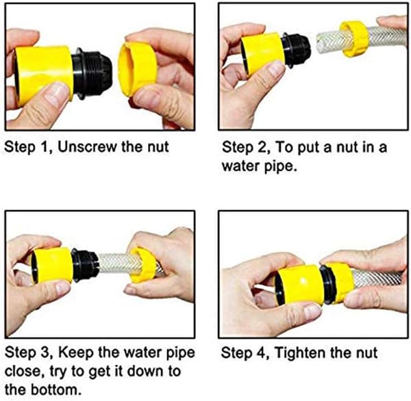 8-pack Trädgårdsslang Kopplingsset - 4-pack Snabbkopplingsändar & 4-pack Dubbla Hankopplingar för 1/2 tum (15 mm) Slangar set 2