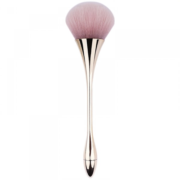 Stor puder mineralborste nagelkonst dammborste foundation makeup borste puderborste och rouge borste för daglig makeup （Rose Gold）
