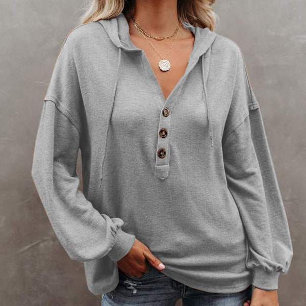 Hoodie Tie Dye Sweatshirt Button Up Pullover L