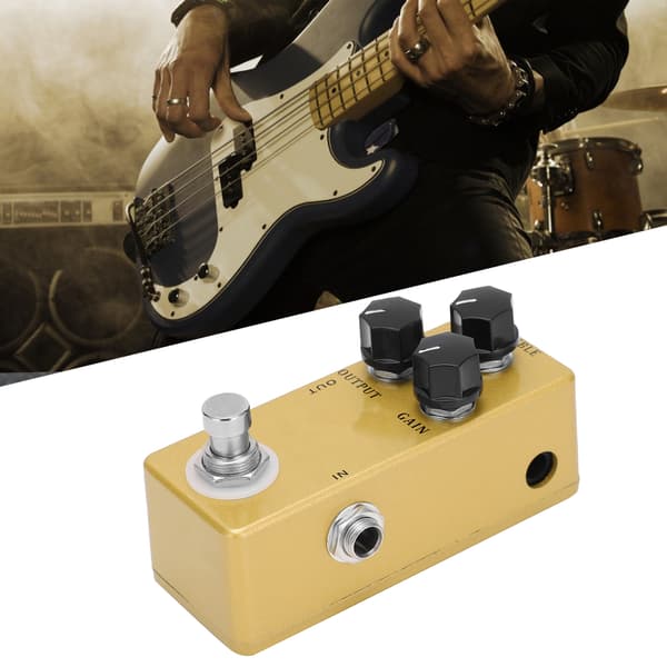 Overdrive-effekt Treble Output Gain 3 Knob Control Metal Shell Elektrisk Guitar Tilbehør