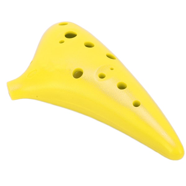 Ocarina ABS C-stämning 12-håls Musikinstrument för Vuxna Barn Professionella Lär Yellow