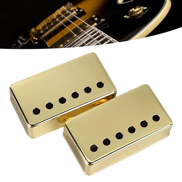 2 kpl Sähkökitaran Humbucker-mikrofoni Kotelo Messinki Ammattimainen Kitaran Mikrofonin Kannen LP Kulta 52mm 52mm