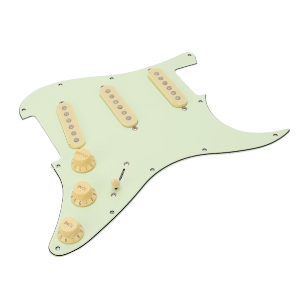 SSS Elektrisk Gitarr Pickguard Vintage Grön Komplett Kretspanel Elektrisk Gitarr Repskydd