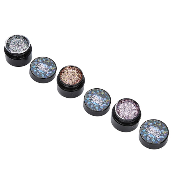 ROSALIND 3 st 5 ml nagelgelpolering glänsande UV-gel DIY nagelkonst gelpolering manikyrtillbehör