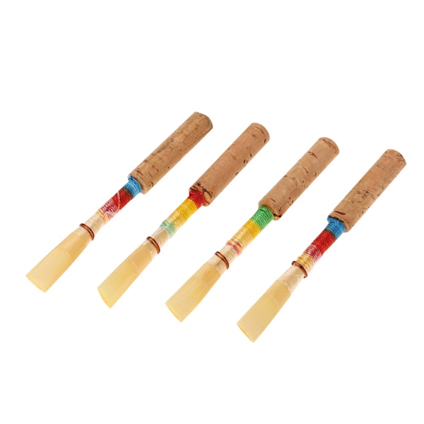 4 st Oboe Reed Blåsinstrument Reservdelar med Plastförvaringslåda