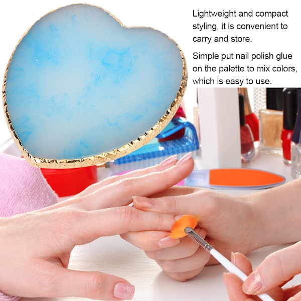 Delikat hartsstyling nagelkonstpalett färgglad färgritningsfärgskål (blå)